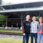 The Thomas family takes part in the Twin Peaks scavenger hunt. From left, Richard, Christian, Shannon and Gianna Thomas.                                (Evan Pappas/Staff Photo)