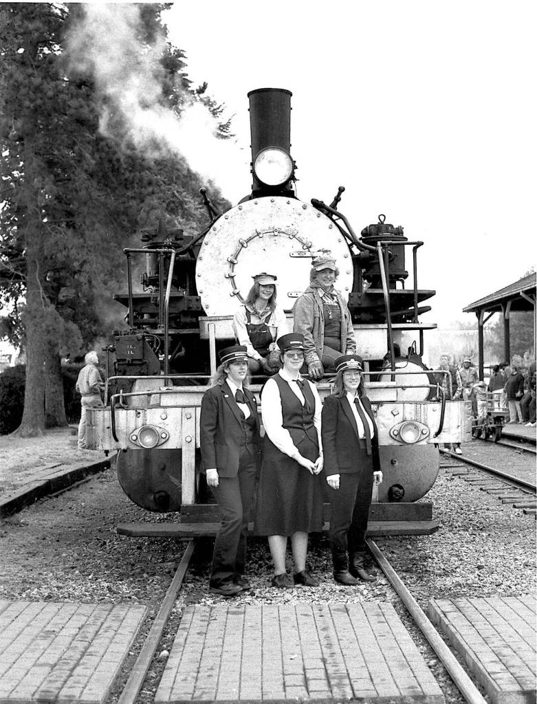 Historic photos from the Northwest Railway Museum show off one of the museum&rsquo;s all-women train crews. Courtesy Photo
