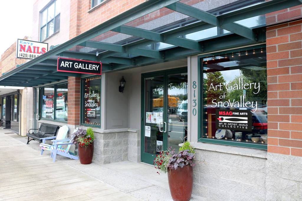 The Art Gallery of SnoValley is located at 8130 Railroad Ave, Snoqualmie. (Evan Pappas/Staff Photo)