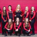 Mount Si&rsquo;s dance team, pictured from left: back row - coach Jen Stokes, CJ Tse, Serena Waters, Clarissa Ricks, Camille Ostrem, Gracie Stokes, Assistant Coach Megan Maxwell; front row - Morgan Wadsworth, Emma Eubanks, Ellie Wood.                                Courtesy Photo