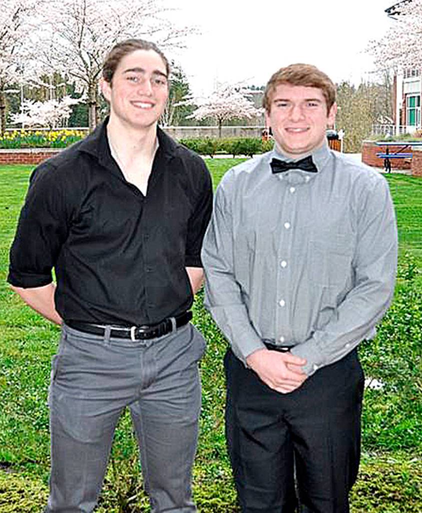 Duvall students graduating from Eastside Catholic High School this year are National Merit Scholar Samuel Glaze and Tyler Folkes.                                Courtesy Photo