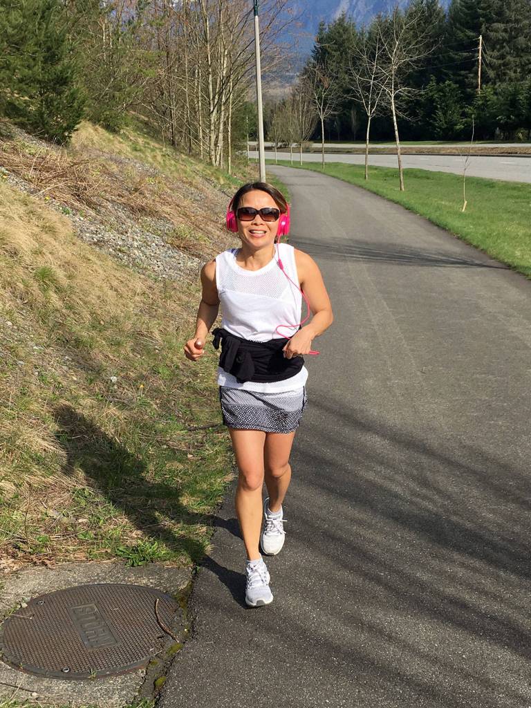 Keomany Riley training for the marathon fundraiser. (Courtesy Photo)