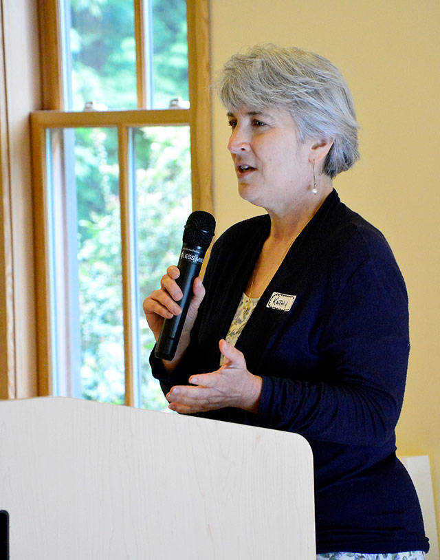 Relay for Life committee member Kathy Boyd spoke at the luncheon.                                Photo courtesy of Mary Miller