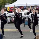 Mount Si High School&rsquo;s dance team members perform for the parade judges.                                Carol Ladwig/Staff Photo
