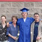 The McCaddon family celebrates after the graduation ceremony. From left, Shelby, Brenda, Colvin and Daniel.                                (Evan Pappas/Staff Photo)