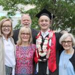 The Hammontree family celebrates graduation. From left, Molly, Amy, Monty, Cameron and Julie Cullen.                                (Evan Pappas/Staff Photo)
