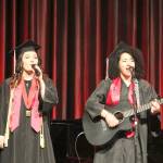 Mary Ward and Noha Elbahouty sing during their performance of &ldquo;Many the Miles.&rdquo;                                (Evan Pappas/Staff Photo)