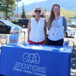 Kristen Webb and Erin Davis from Encompass Northwestcame to the event with openings for a fundraising and teaching positions.                                (Evan Pappas/Staff Photo)