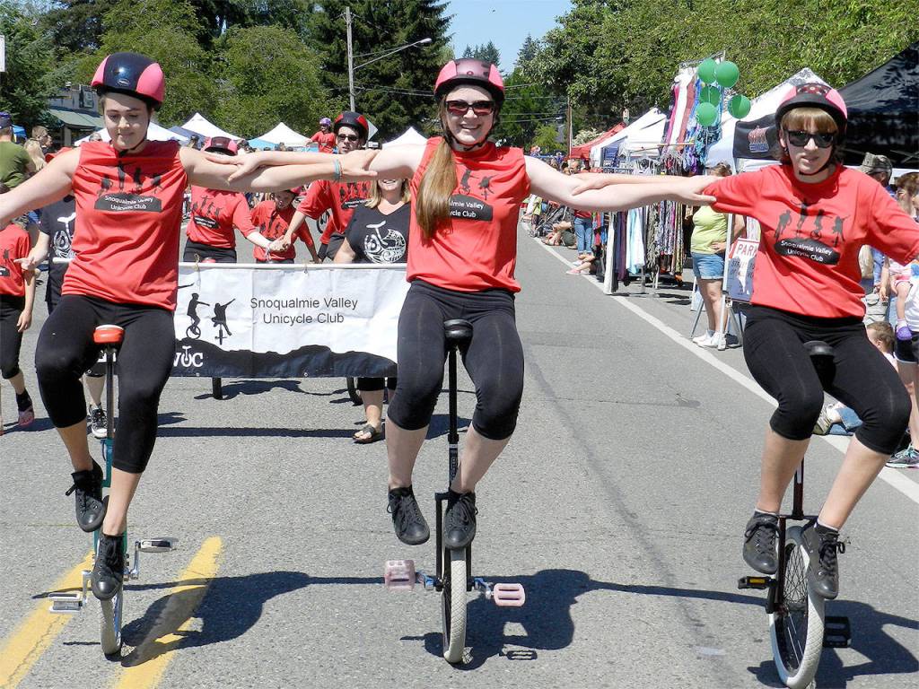 Snoqualmie Valley Unicycle Club. William Shaw/File Photo
