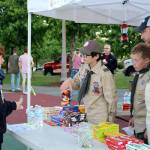 Boy Scout Troop 115 had their own concession stand selling popcorn, water and candy at community park. (Evan Pappas/Staff Photo)