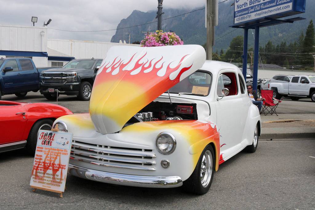 A 1947 Ford Coupe was brought to the show by Larry Stokes of Burien. (Evan Pappas/Staff Photo)