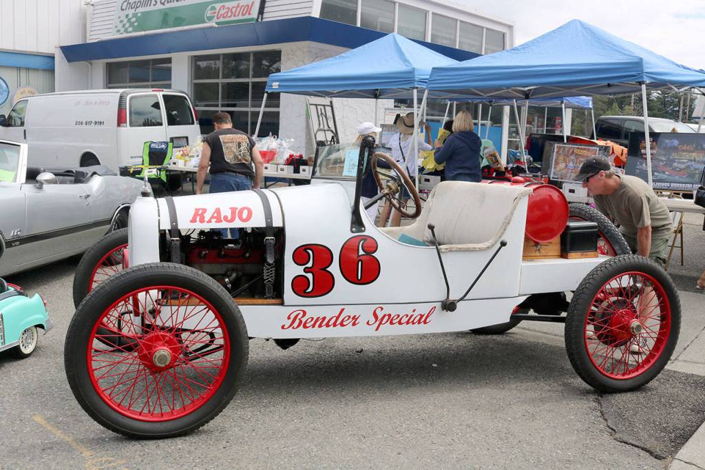On display by the Legends Car Club tent was a 1923 Model T Dirt Track Racer owned by Mike Conrad from Buckley. (Evan Pappas/Staff Photo)
