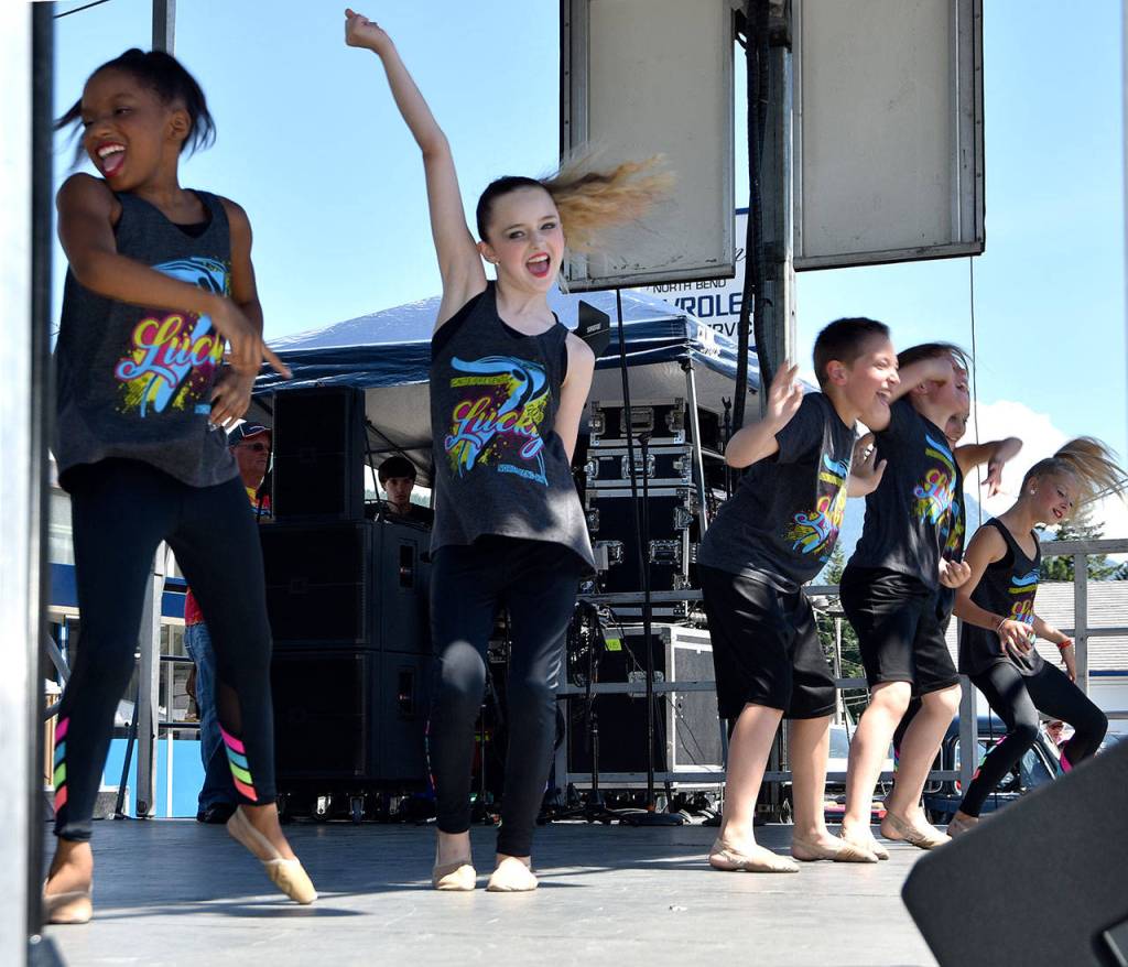 Ignite dancers finish their performance with a flourish. Carol Ladwig/Staff Photo