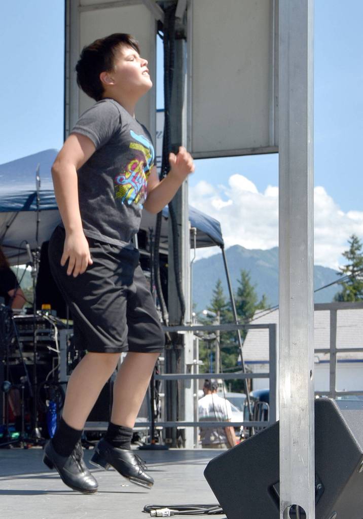 A tap dancer with Ignite puts on a solo performance. Carol Ladwig/Staff Photo