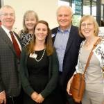 Members of the Bartell family posed for a photo at Thursday&rsquo;s reception. Pictured from left are George D. Bartell, Board Chairman, Bartell Drugs and his wife, June Erdman Bartell; ​Evelyn Barber Merrill​, Senior Marketing Manager at Bartell Drugs; David H. Barber, President, Bartell-Barber Family Council, Director of Business Development, Bartell-Barber Family Investments; and Jean Bartell Barber, Vice Chairman and Treasurer, Bartell Drugs.                                (William Shaw/Staff Photo)