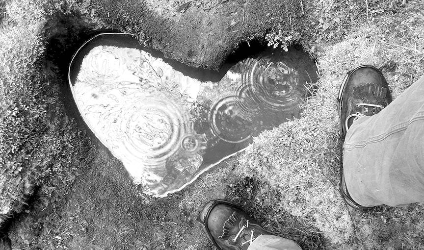 A heart shaped pond on the Tokul Creek Trestle featured in Snoqualmie Strange. (Courtesy Photo)