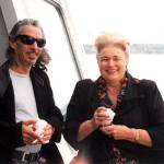 Frank Silva, who played Killer Bob in the original show, became good friends with Cokewell during the filming of Twin Peaks, Here, the two take a smoke break on the ferry ride to Bainbridge Island for a Twin Peaks Fest many years ago.                                (Courtesy Photo)