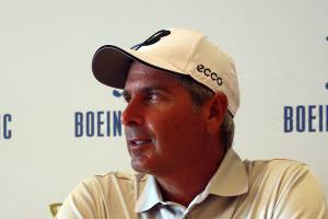 Fred Couples speaks at a 2013 Boeing Classic press conference in this file photo.