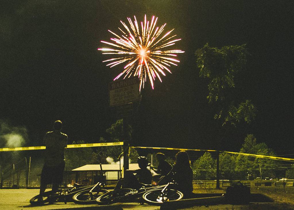 The annual fireworks show at Torguson Park lights up the sky.                                (Jessie Koon Photo)