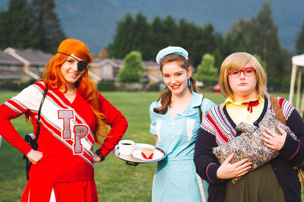 Twin Peaks fans Eva, Amy and Tara got all dressed up for the Twin Peaks themed events during the festival.                                (Jessie Koon Photo)