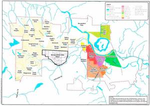 This neighborhood map highlights the size and location of the Snoqualmie Hills West area. (Courtesy Image)