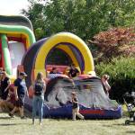 Children and families exhausted themselves Saturday at the bounce houses and other Kids&rsquo; Field of Fun activities at the Snoqualmie Depot.                                (Carol Ladwig/Staff Photo)
