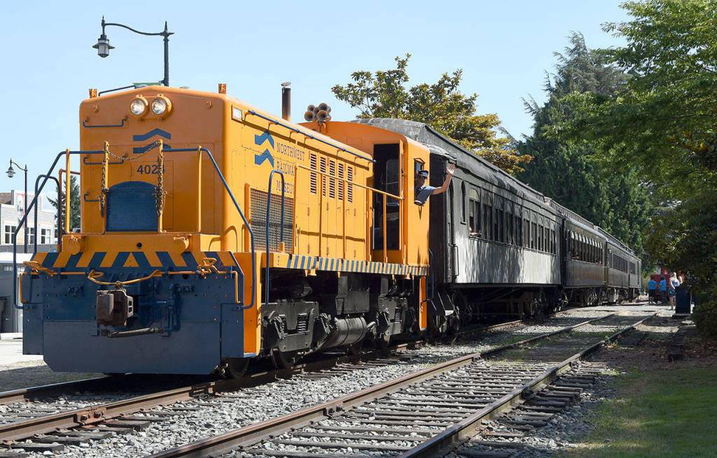 The Northwest Railway Museum hosted train rides, as it does every summer weekend, throughout Railroad Days.                                (Carol Ladwig/Staff Photo)