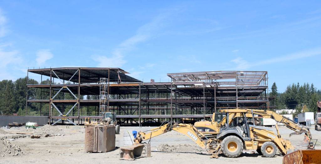 Going up: Mount Si High School construction project goes vertical; Framework for about a third of the new building is already up