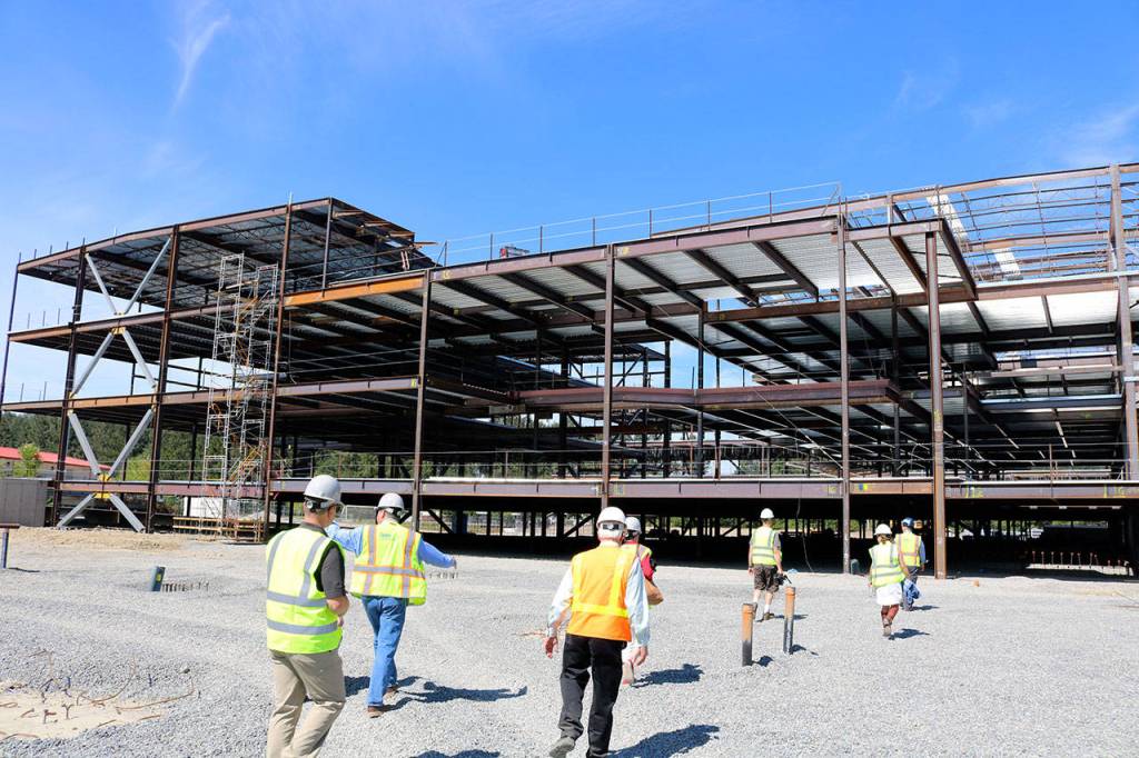 Going up: Mount Si High School construction project goes vertical; Framework for about a third of the new building is already up