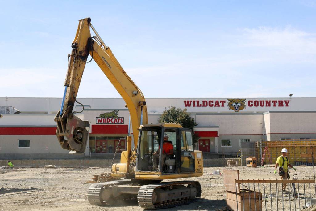 Going up: Mount Si High School construction project goes vertical; Framework for about a third of the new building is already up