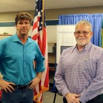 Evan Pappas/Staff Photo                                Democracy Live CEO Bryan Finney, left, and Outreach Director Charlie Kinnune talk about the company&rsquo;s voting software that enables people who can&rsquo;t read ballots to vote.