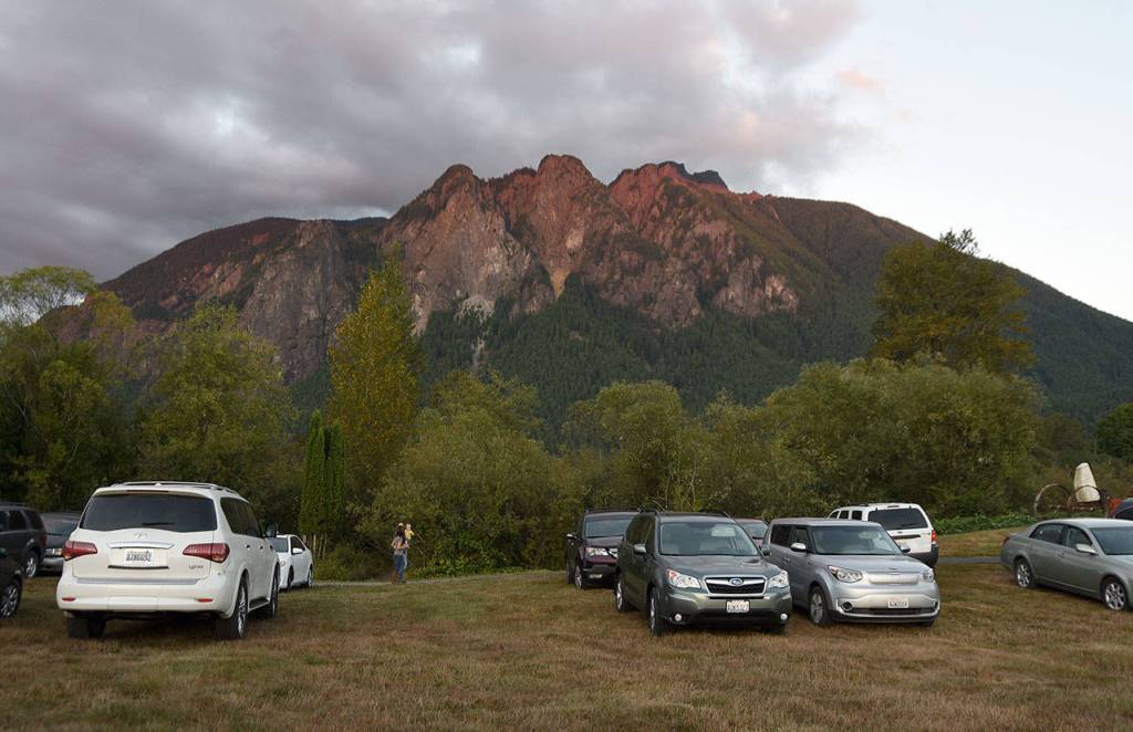 Mount Si at sunset over Mountain Meadows Farm.                                (Carol Ladwig/Staff Photo)
