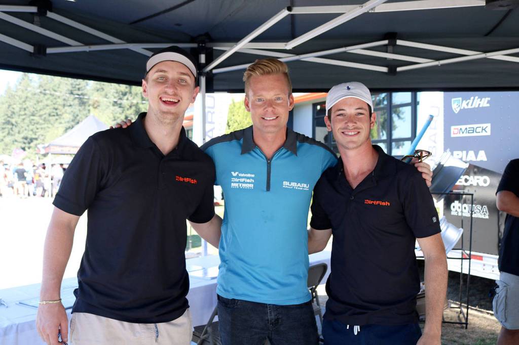 Drivers James Rimmer, Patrik Sandell and Connor Martell meet fans and sign autographs Saturday afternoon. (Evan Pappas/Staff Photo)