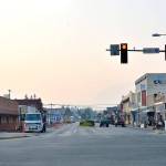 This block of North Bend Way, and properties adjoining it, are the target areas for the city of North Bend&rsquo;s new approach to attracting businesses into the city&rsquo;s downtown. (Photo courtesy of Mary Miller)
