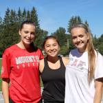 Mount Si&rsquo;s girls soccer captains are eager to work with the team&rsquo;s new coach to take the team farther than they&rsquo;ve ever been. From left, Olivia Henning, Shelby Johnson and Mia Fowler. (Evan Pappas/Staff Photo)