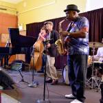 The Two Scoops Combo, featuring Hank Witherspoon, right, on saxophone, with Eric &ldquo;Two Scoops&rdquo; Moore on piano played for a full house at the 2016 Blues Walk in the fire hall, now home to JazzClubsNW. (Carol Ladwig/Staff Photo)