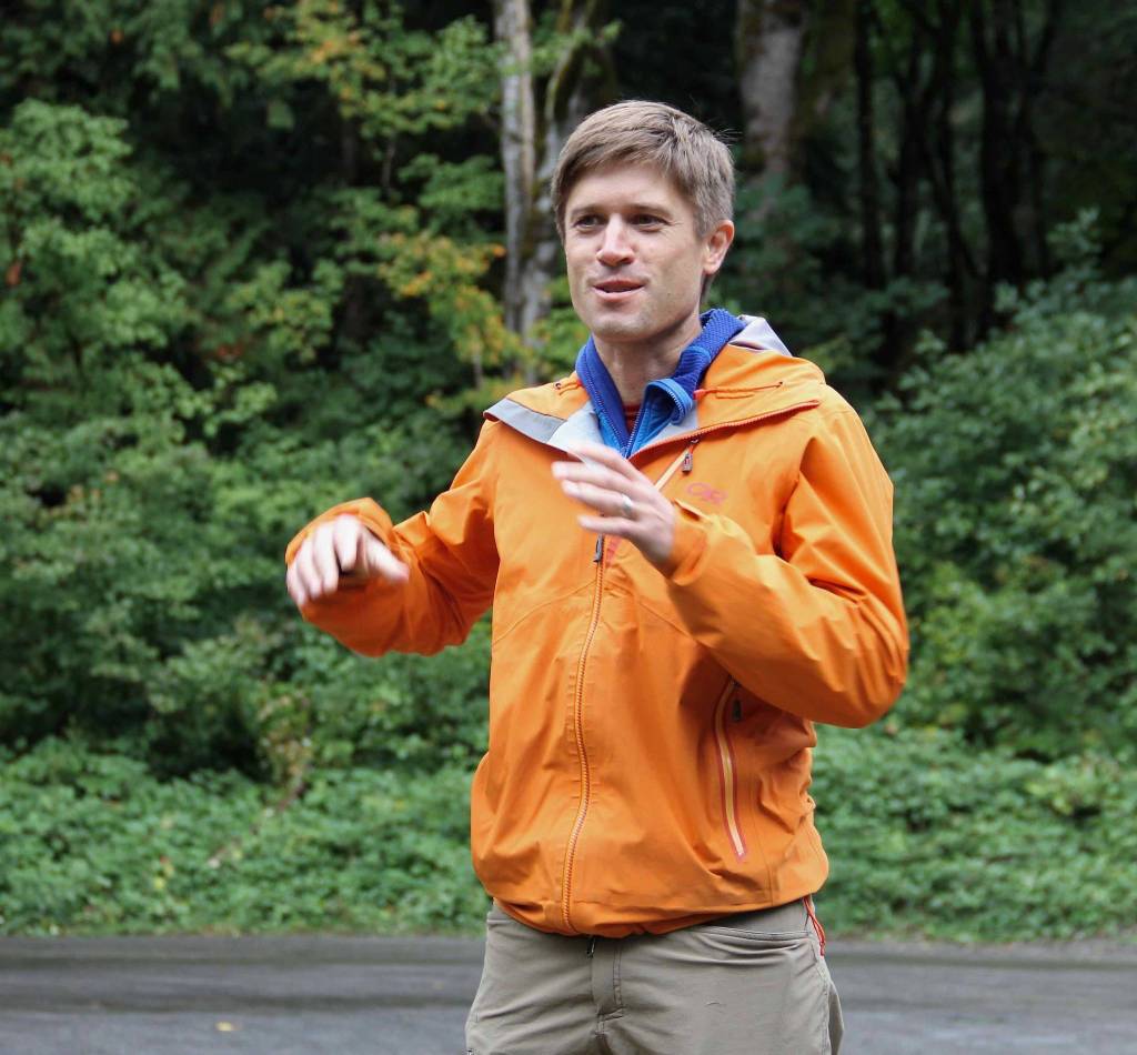 North Bend City Councilman Trevor Kostanich was one of the guests to speak at Saturday&rsquo;s Middle Fork celebration. (Photo courtesy of Ray Lapine)