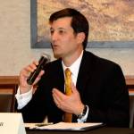 Gary Fancher, the challenger for Position 4 on the Snoqualmie Valley School Board, talked about his priorities for the school district. (Carol Ladwig/Staff Photo)