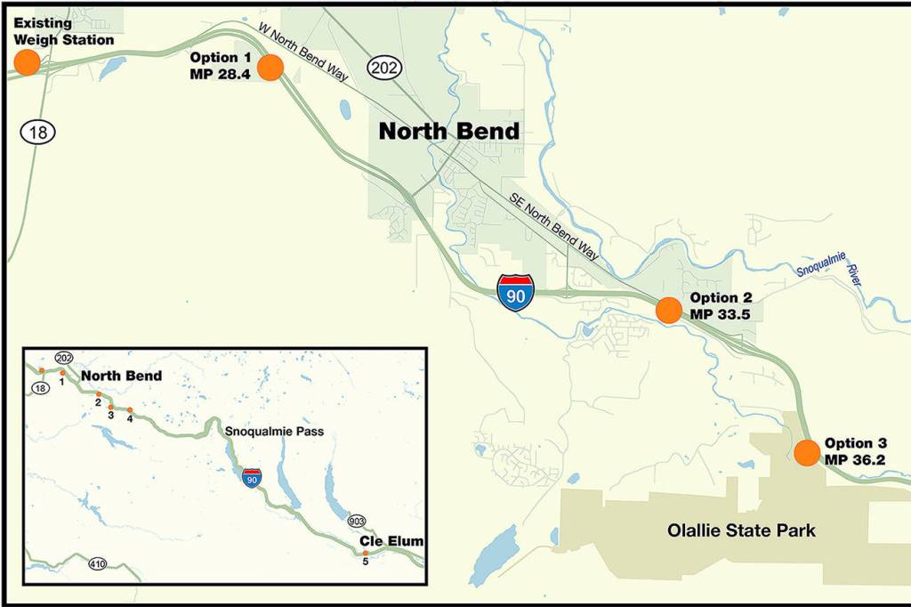 Proposed weigh station move prompts North Bend town hall meeting Tuesday
