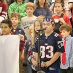 Opstad student Curt Fretwell spoke about the role the US Army plays and the various duties and responsibilities they have. (Evan Pappas/Staff Photo)