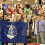 Brody Fierling explained the history of the US Air Force. (Evan Pappas/Staff Photo)