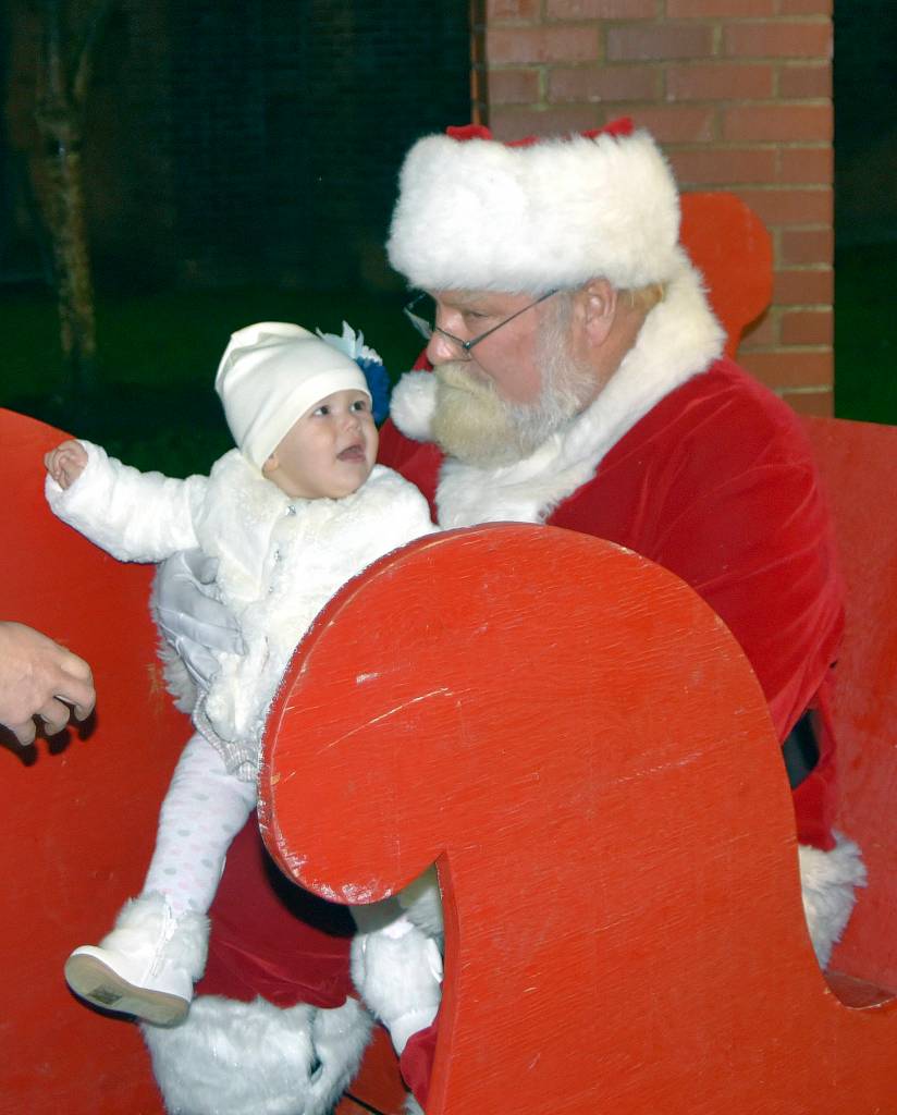 Children in Fall City will get their turns to meet with Santa Saturday during Fall Citys holiday festivities. (Carol Ladwig/File Photo)