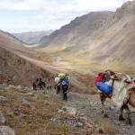 Lynnea Zuniga and Tamar Valkinier climb up a mountain pass. (Courtesy Photo)