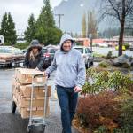 Snoqualmie Tribe volunteers collect turkeys for distribution to families and seniors in need this week in the Valley. (Photo courtesy of the Snoqualmie Tribe)