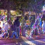 Holiday lights gave Snoqualmies Railroad Park a warm glow for Saturdays festivities. (Carol Ladwig/Staff Photo)