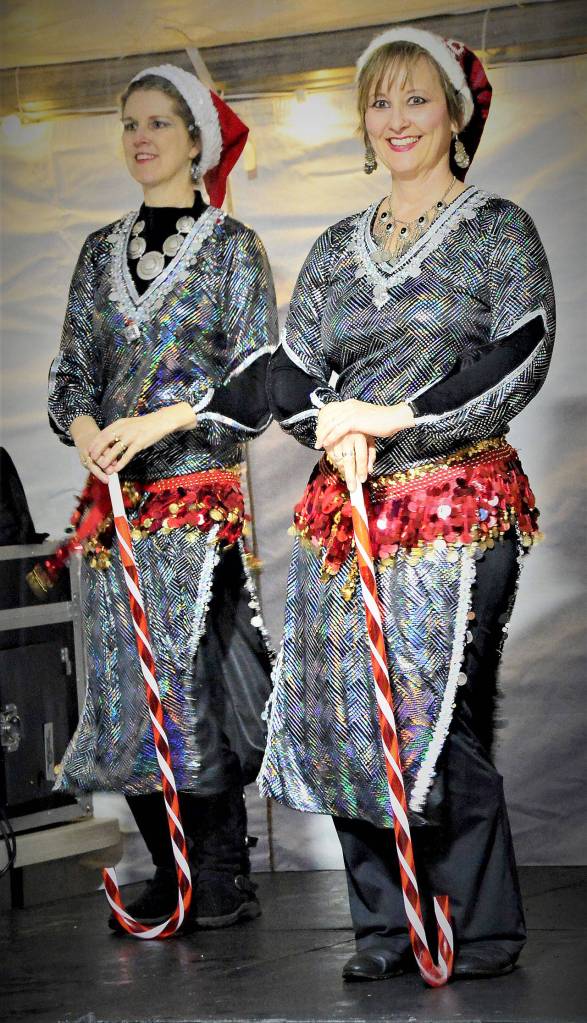 Veils of the Nile dancers get ready to perform. (Photo courtesy of Mary Miller)