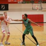 Jabe Mullins looks for a teammate to pass to. (Evan Pappas/Staff Photo)