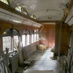 A look inside the Interurban car 523. Restoration is estimated to cost $650,000. (Evan Pappas/Staff Photo)