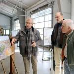 Thorpe explains elements of his panting to attendees of the event. (Evan Pappas/Staff Photo)