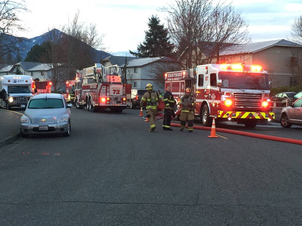 Photos of the second fire courtesy of Eastside Fire and Rescue